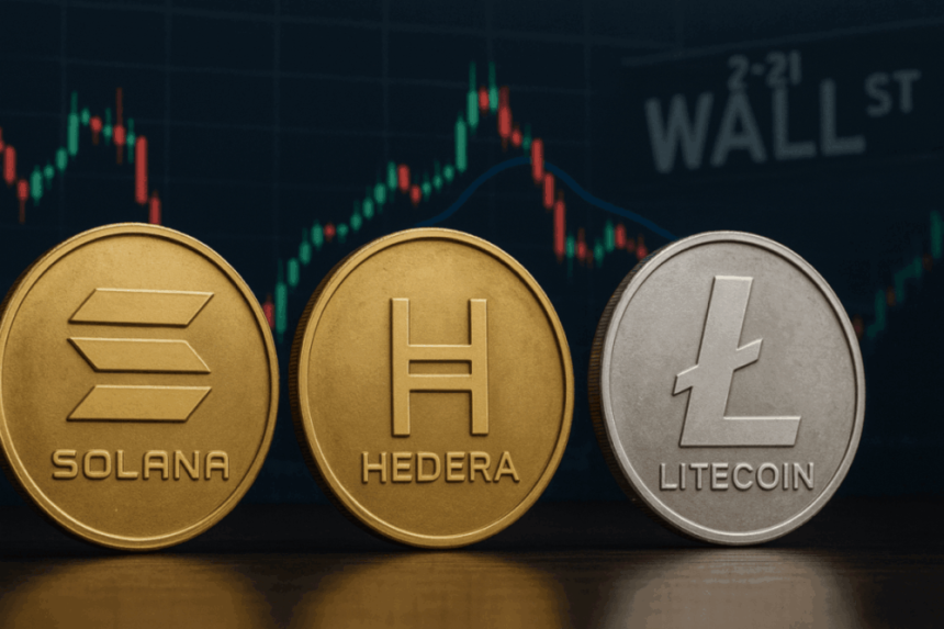How did Solana, Litecoin, and Hedera ETFs perform on their first day of trading?