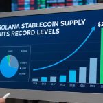 Stablecoin supply on Solana hits record highs, reflecting growing demand, network liquidity and rising institutional interest.