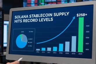 Stablecoin supply on Solana hits record highs, reflecting growing demand, network liquidity and rising institutional interest.