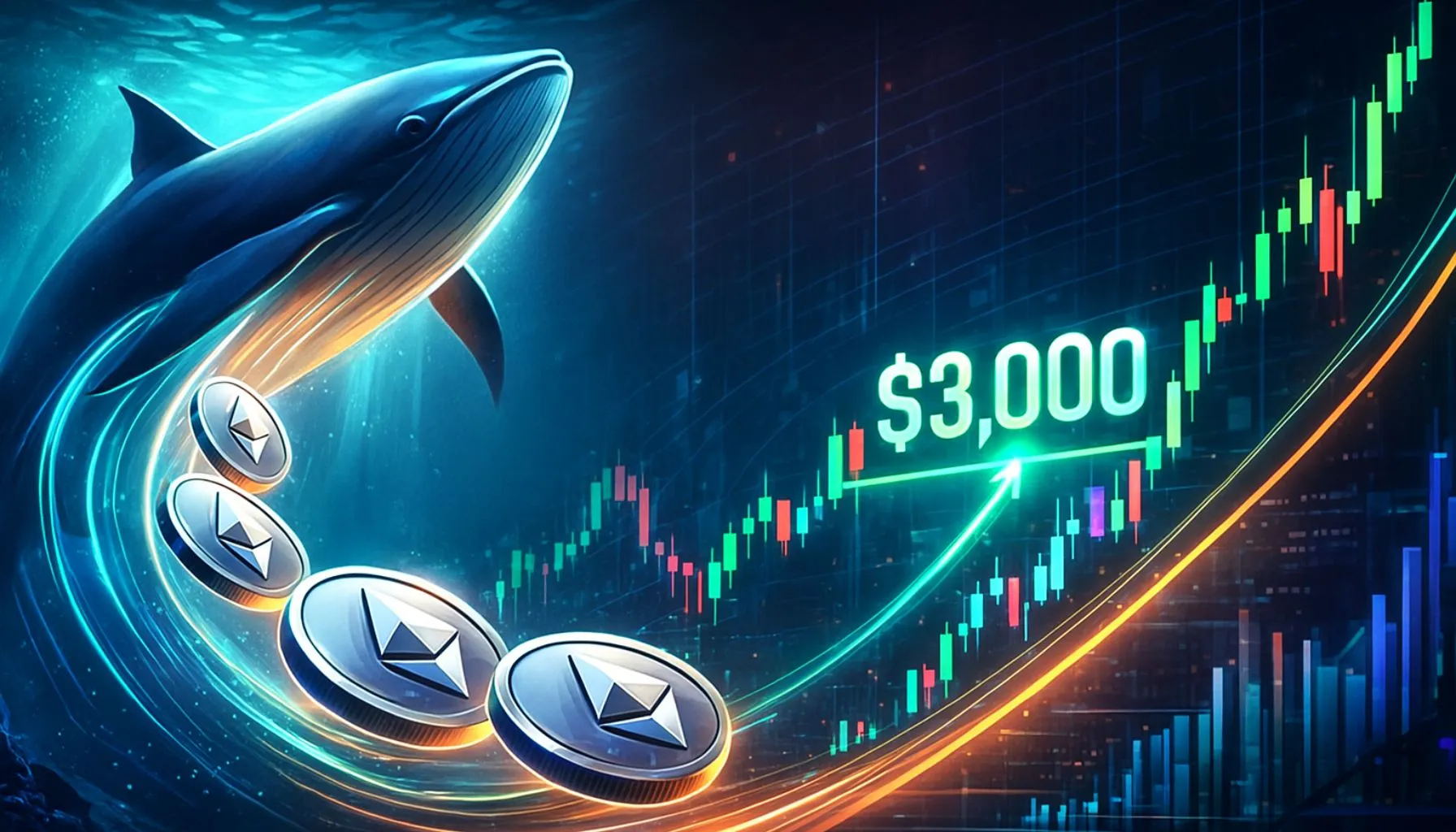 Ethereum Whale Redistribution Continues: Moves 5,000 ETH As Price Reclaims $3K Level